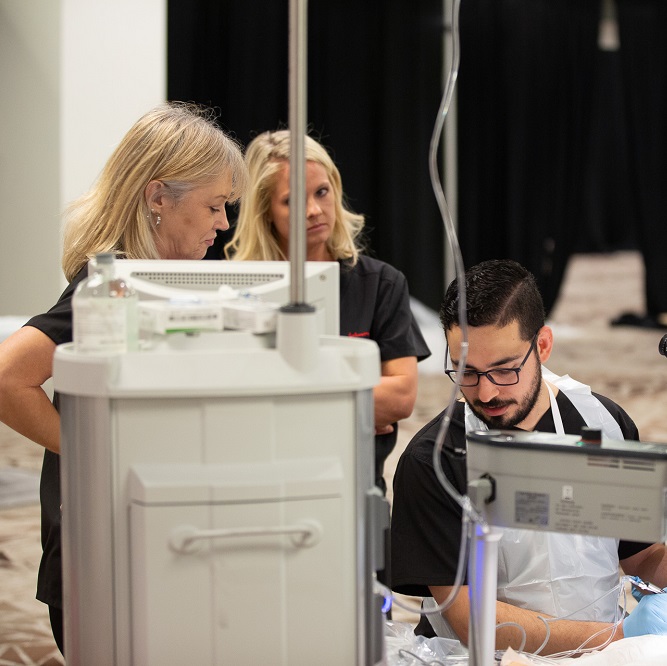 Young Eye Surgeons in lab