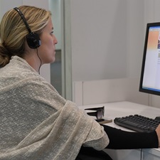 doctor listens to presentation
